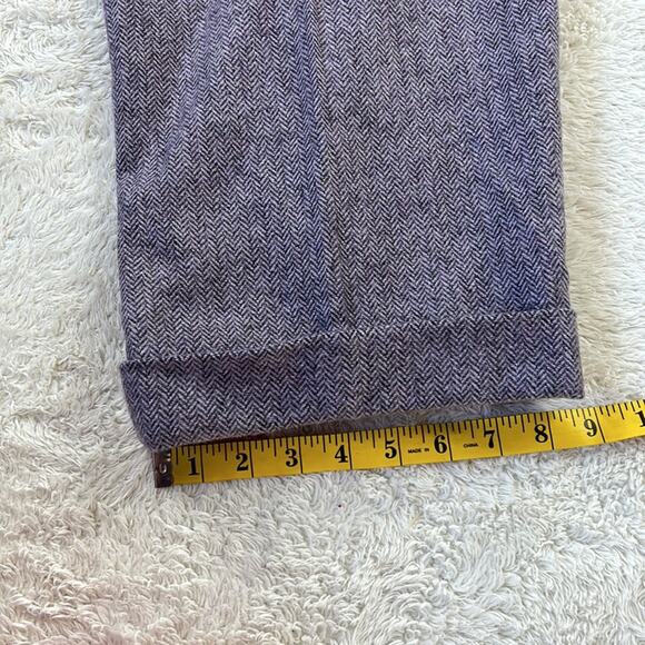 Field Manor Modern Classics 80s pleated front purple wool cuffed trousers, 16 - Picture 3 of 11